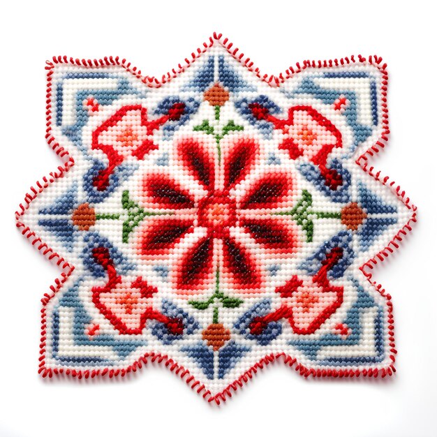 haftowane motywy ludowe